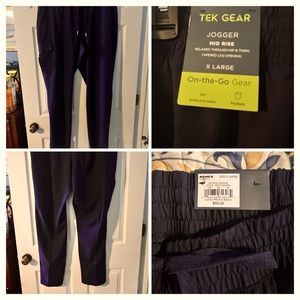 Tek Gear Purple jogging Pants size XL NWT